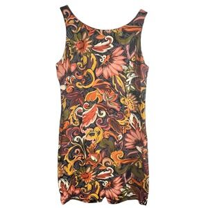 Granite Vintage Women's Floral Print‎ Sleeveless Mini Dress Multicolor Size 7